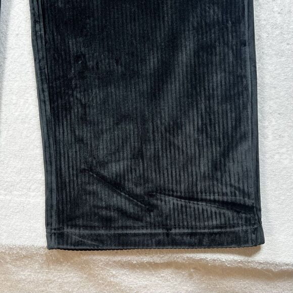 Fabletics Plush Rib Cropped Sweatshirt Wide Leg Pants Matching Set Size ML Black - Picture 14 of 16